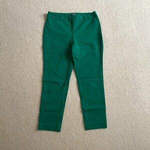 Lands' End kelly green cropped slim fit pants 2P